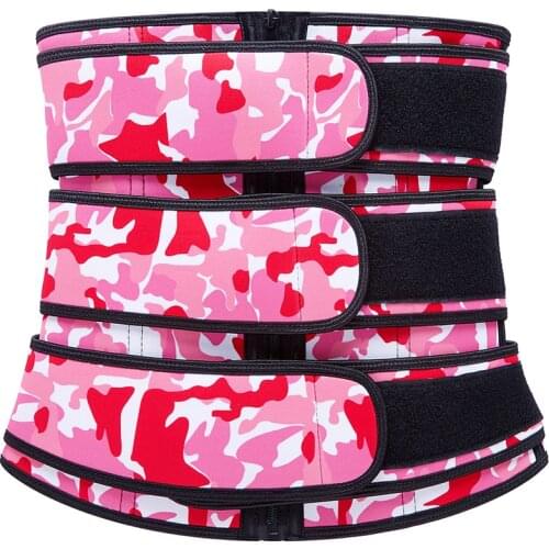 Fiber Win Pink Waist Trainer Corset Trainer Sauna Sweat Sport Girdle Women Weight Loss Lumbar Shaper Workout Trimmer Belt