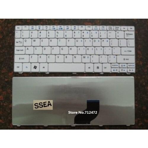 SSEA New white US Keyboard for Acer Aspire One 521 533 D255 D260 series laptop Free shipping