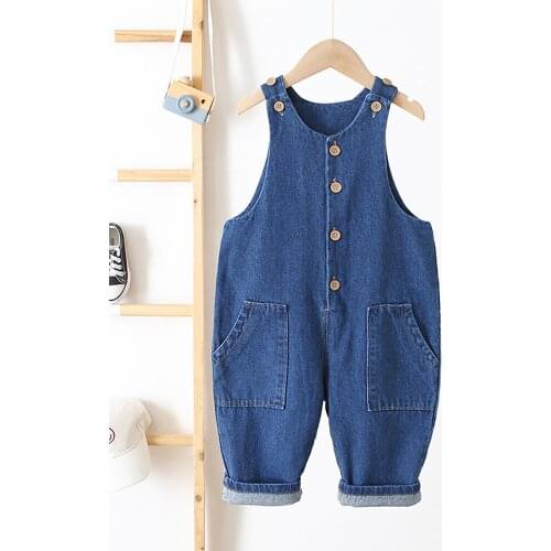 Girls Clothes Autumn Children Overalls Children Pants Clothes Denim Overalls Jeans Pants Spring Clothing Outfits Trousers