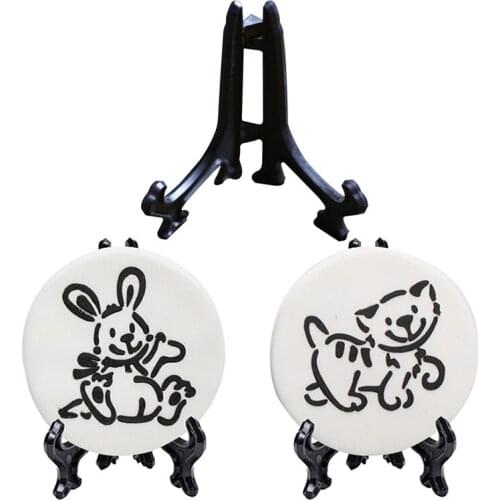 Mini Plastic Coin Display Easel Stand Card Medal Badge Holder Collection Shelf Package Include Coin Biscuit Display Easel Stand