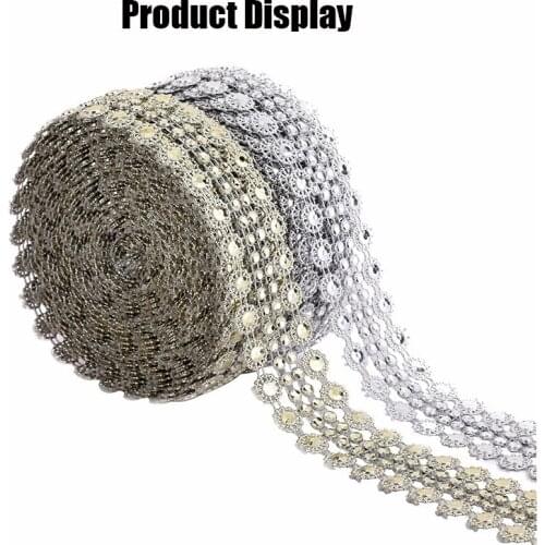 DIY Handmade Gold And Silver Small Plum Plastic Double Row Hollow Mesh Drill Environmentally Friendly Electroplating Material