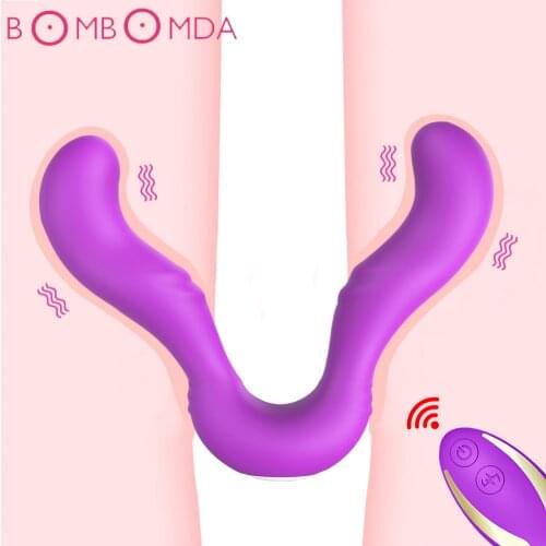 Gay Sex Toys Dildo Penis Vibrator Silicone Strapless Strap On Wireless Remote Control Lesbian Adult Sex Product Women Vibrator