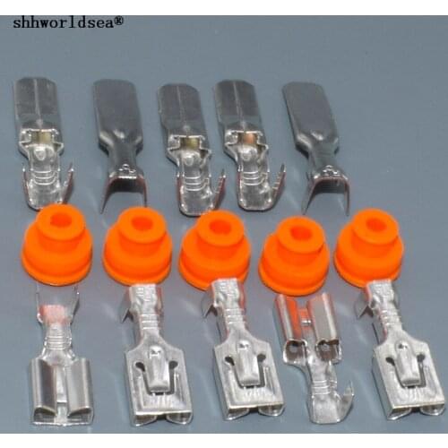 Shhworldsea 6.3mm male female terminal waterproof seals 7116-2873 7116-2874