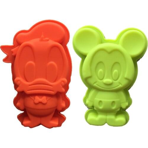 3D Cartoon Duck Mouse Cake Silicone Mold Baking Tools Kitchen Fondant Cutters Taart Decoratie Silikonowe Formy Bakeware Sets