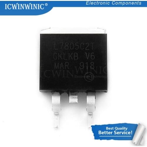 20piece 7805 SMD three-terminal regulator L7805CD2T TO-263 (D2PAK) original authentic In Stock