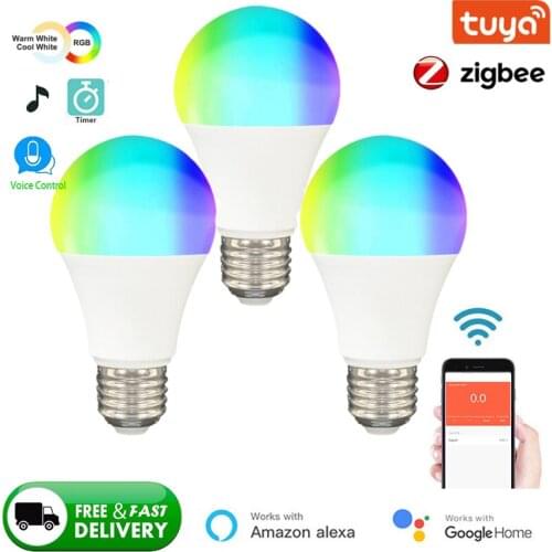 9W WiFi Smart LED Light Bulb E27 LED Intelligent Dimmable Night Lamp Apply To Alexa Google Home Assistant Tuya Zigbee Smart