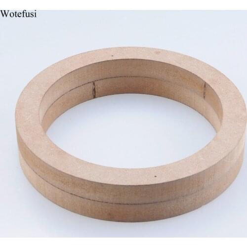 Wotefusi Car Stereo 2pcs Universal Car Stereo 7.28" Wooden MDF Speaker Mounting Spacer Rings [QPA433]