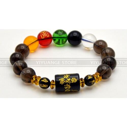 China Feng shui The Five Elements Transport Crystal Bracelet Wealth & Good Luck bead Gemstone Bracelet Good Quality