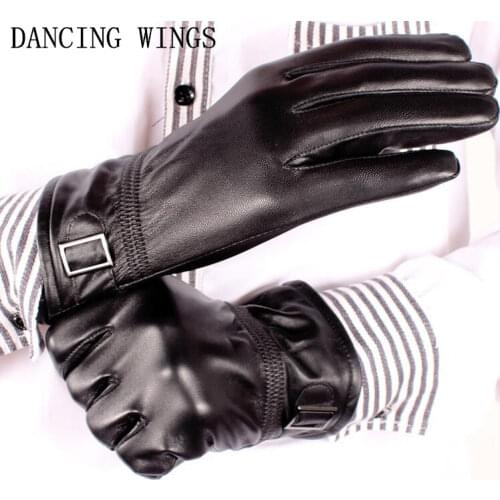 Winter Mens Genuine Leather Gloves 2020 Fashion Warm Sheepskin Gloves Black/Brown Man Gym Luvas Car Driving Mittens