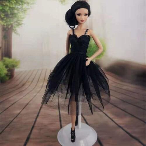 1/6 Classic Black Lace Princess Doll Dress for Barbie Clothes 11.5" Dolls Accessory Party Gown Dancing Ballet Clothing Kids Toys