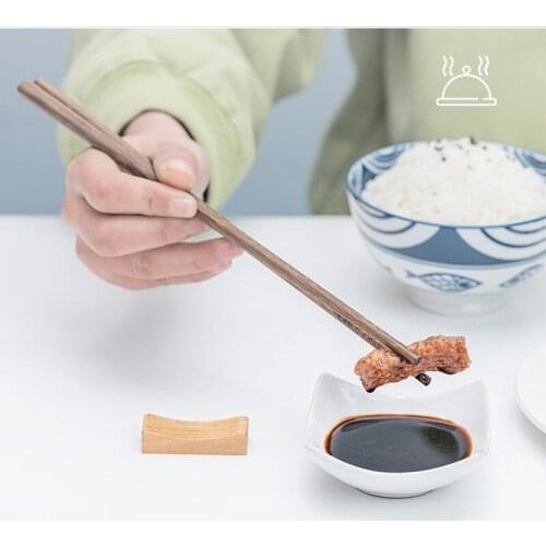 1set/10pairs Natural Wooden Bamboo Chopsticks No Lacquer No Wax Healthy restaurant Sushi Rice Chopsticks Hotel Tableware tool