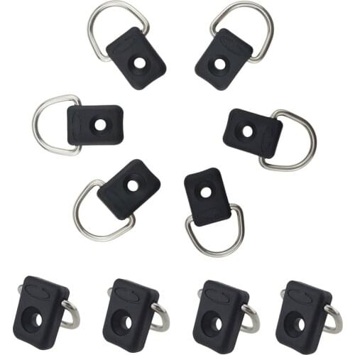 10pcs D Ring Outfitting Fishing Rigging Kits Accessories Sets Black