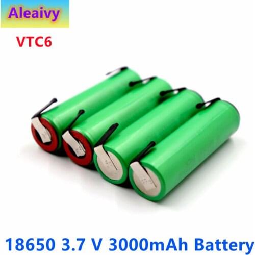 18650 battery 3.7 V 3000mAh Li ion rechargeable battery for SONY us18650 vtc6 battery + DIY Nickel lithium battery