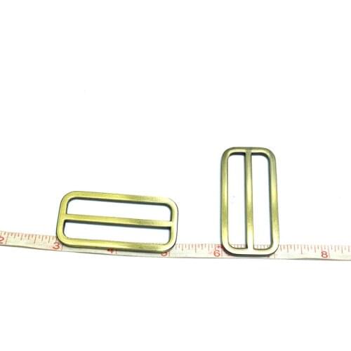 2 inch Bronze Purse Metal Buckle Slide,Tri Bar Strap Adjuster