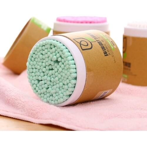 200pcs/Box Double Head Cotton Swab Nose Ears Cleaning Care Tools Disposable Buds Cotton Applicator C1FF