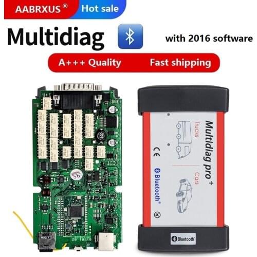 2021 High quality Multidiag pro+ single board with Bluetooth TCS steam for truck diagnostic tool 2016 software DHL free shipping