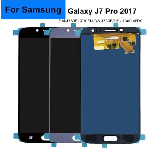 5.5" For Samsung Galaxy J7 Pro 2017 J730 SM-J730F J730FM/DS J730F/DS J730GM/DS Adjust brightness For Samsung J730F LCD