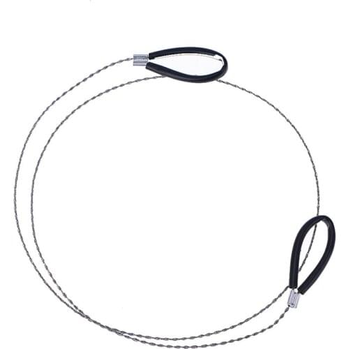 75cm Emergency Survival Gear Steel Wire Saw Ring Scroll Travel Camping Hiking Hunting Climbing Outdoor Plastic Survival Tool
