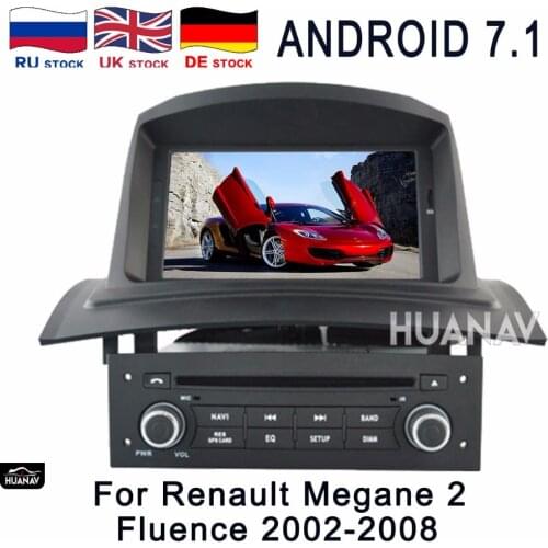 Car DVD Player GPS Navigation For Renault Megane 2 Fluence 2002-2008 SatNav 2 DIN Radio multimedia record pure Android 7.1 8.0