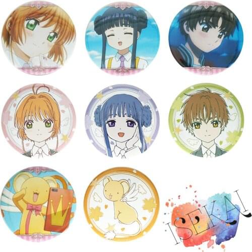 Cardcaptor Sakura Anime Badge Sakura Kinomoto Tomoyo Daidouji Syaoran Li Cerberus Keroberos Cute Metal Badge Brooch Pins
