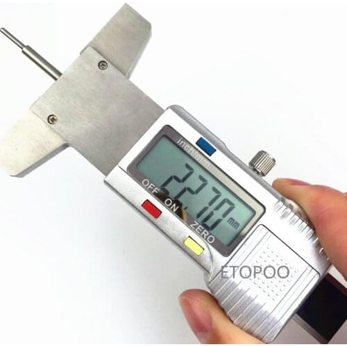 Stainless Steel Digital tire Tread Depth Gauge0.01mm Tyre Tread Depth Gauge Caliper Tread Ruler Metric/inch Inter exchange0-25mm