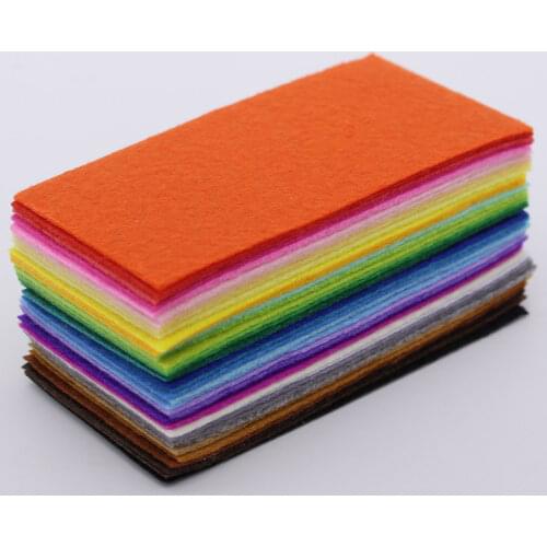 CMCYILING 40 Color Felt Sheets Polyester Fabric For Needlework Sewing Diy Handmad Cloth Fabrics Fieltro Feltro 10cm*5cm