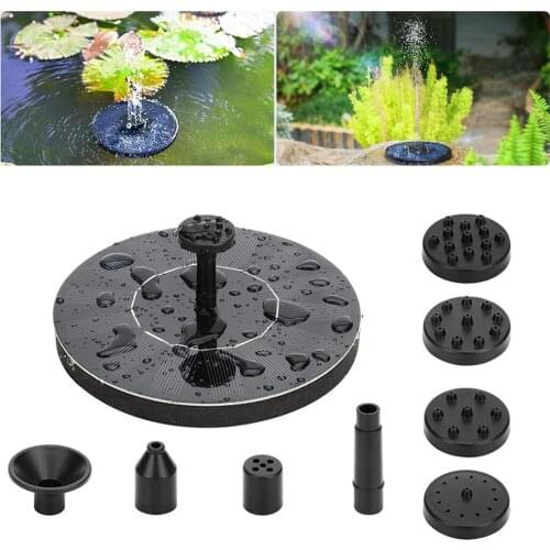 DC 4.5 -12V Round Solar Fountain Outdoor Landscape Pool Pond Water Pump Waterfall Decor