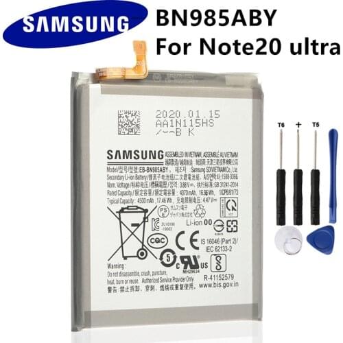 For Samsung Note 20 Ultra Note20 Ultra Batteries Samsung Original EB-BN985ABY 4500mAh Battery for Samsung NOTE 20 Ultra