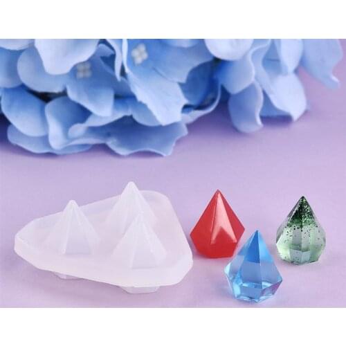 DIY Resin Mold Diamond Silicone Mold Epoxy UV Resin Jewelry Making Tools Moulds Cutting Shape Type Epoxy Resin Cake Mold