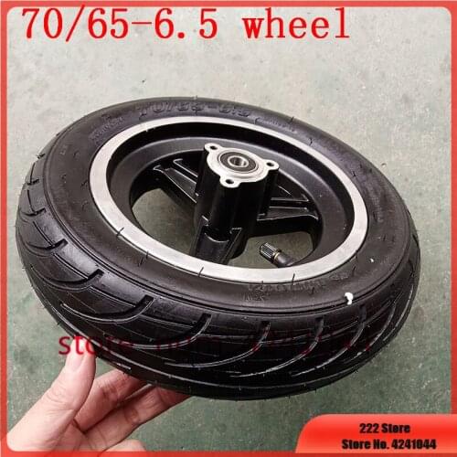 10x3.00-6.5 vacuum tire wheels 70/65-6.5 tubeless vacuum tyre and alloy wheel hub 10 inch Electric scooter front wheels