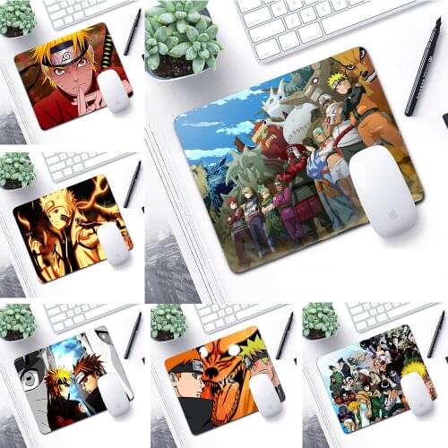 Naruto Mouse Pad Cartoon Gaming Rubber Mousepad 20X24cm PC Accessories Laptop Keyboard Play Desk Mats Office Supplies 2021 News
