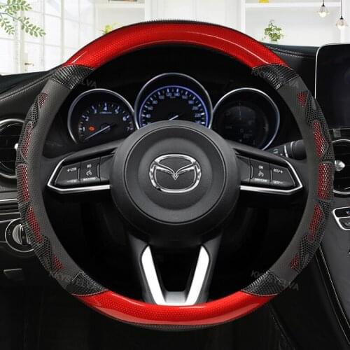 Leather Car Steering Wheel Cover Case for Mazda 2 3 Mazda 6 Axela Atenza CX-3 CX-5 CX5 CX-7 CX-9 2015 2016 2017 2018 Accessories