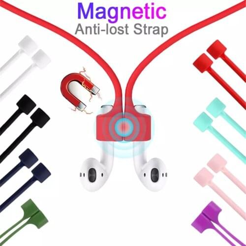 Magnetic Earphone Strap For AirPods TWS Anti Lost Strap Magnetic String Rope For Bluetooth Earphones Silicone Cable Cord