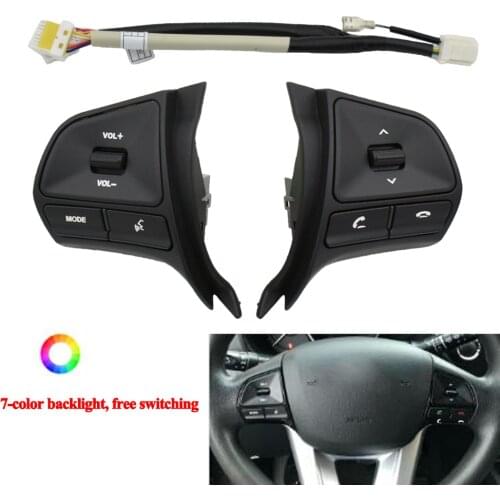 7-color backlight) Multifunctional steering wheel for KIA RIO 2011-2014 control button Audio phone volume switch bluetooth