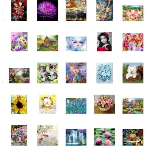 Flowers 9 top 1 cross stitch kit people 18ct 14ct UNprinting11ct count print canvas stitches embroidery DIY handmade needlework