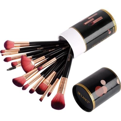 DE'LANCI Windfall Collection 16pcs Makeup Brushes Set Professional Foundation Powder Concealer Eyeshadow Make up Brush Set