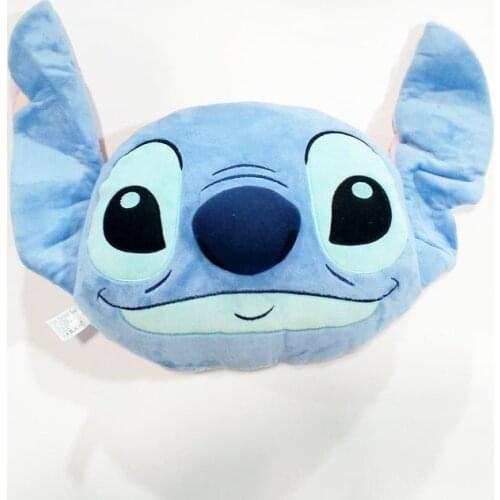Disney Stitch and Angel Double Sided Stuffed Plush Pillow Cartoon Anime Lilo & Stitch Back Cushion Funny Gifts for Kids Gilrs