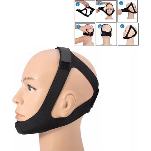 Anti Snoring Headband Chin Strap Belt Stop Snoring Sleep Apnea Jaw Care Triangle Sleeping Support Mask Snore Belt For Woman Man