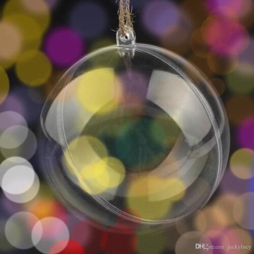 High Quality 10 CM Diameter Clear Christmas Hanging Ball Ornament Wedding Candy Gift Decoration Ball 50 PCS