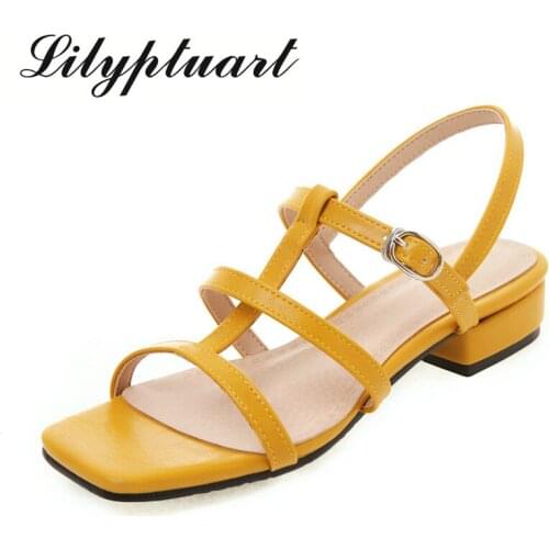 Sandals Women 2020 Sexy Open Toe Female Sandals Feet Bare Straps Patent Leather Shoes Rubber Soles Low Heel Women Sandals