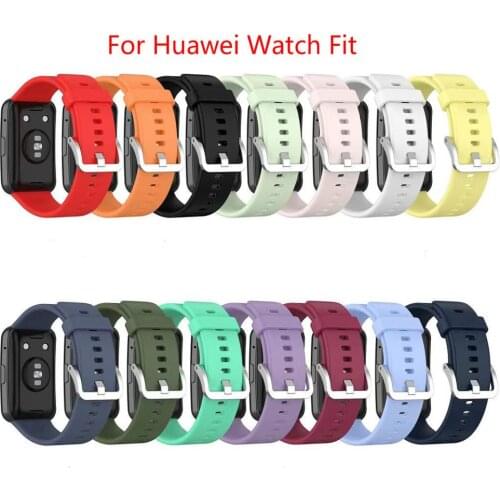 Silicone Sports Watch band For Huawei Watch Fit Bracelet Wristband For Huawei Watch Fit TIA-B09 Smart Watch Replacement Strap