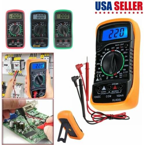 Universal Portable 20 Position Rotary Switch LCD Digital Multimeter Voltmeter AC&DC Voltage Tester Circuit Checker Buzzer
