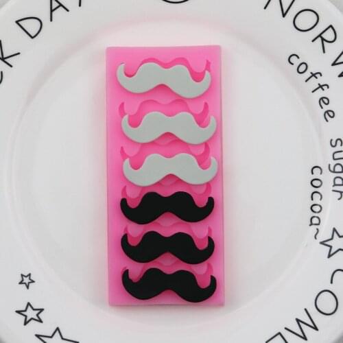 Spot Wholesale Light Paragraph 6 Even Beard Fondant Silicone Mobile Phone Glue Decoration Mold XGY-292