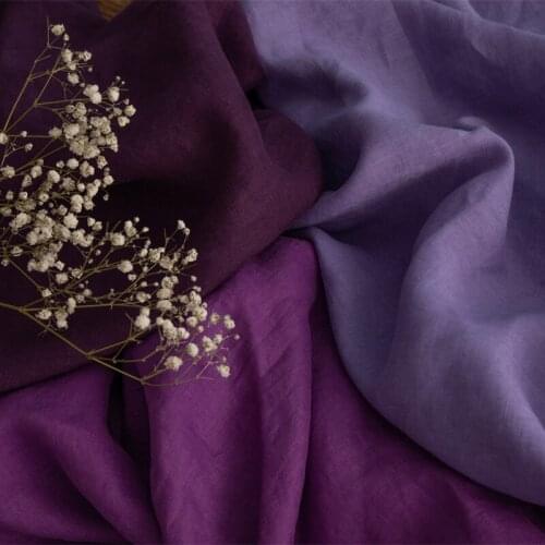 High-end flax fabric Violet linen fabric High-end gowns, dresses, trousers, shirts and jackets tissu
