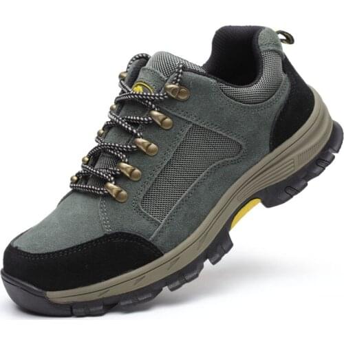 Safety Shoes Cap Steel Toe Safety Shoe Boots For Man Work Shoes Men Breathable Mesh Size 12 Footwear Wear-resistant GXZ506-2