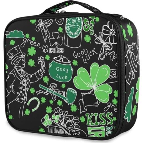 Women Brand Makeup Case Upscale Beautician Brush Profession Makeup Organizer Bag Beauty Nail Travel Cosmetic Storage Box Black