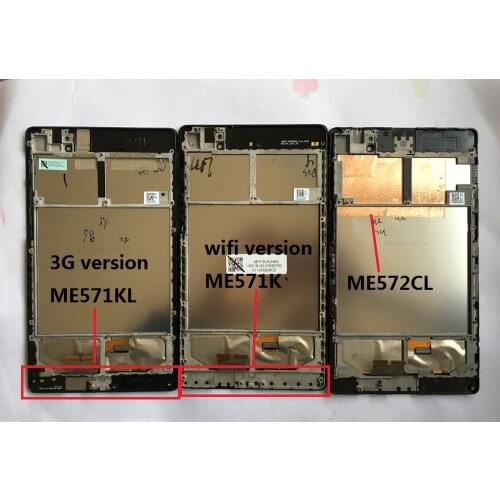 LCD Display Panel Screen Touch Screen Digitizer with frame For ASUS Google Nexus 7 ME571 ME571KL 3G version ME571K ME572 ME572CL