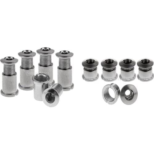 10 Pairs Crankset Bolts Mountain Bike Crank Arm Fixing Screw Nut Silver A C High Performance Corrosion-resistant