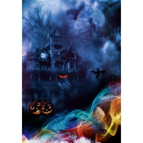 5x7 Halloween Photography Backdrop Background Cloth Digital Vinyl Photo Background Studio Props Pumpkin Backdrops