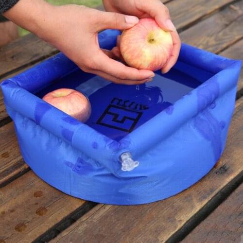 8L Outdoor Hiking Camping Folding Washing Basin Bucket Portable Water Pot Travel Folding Water Basin Hiking Fishing